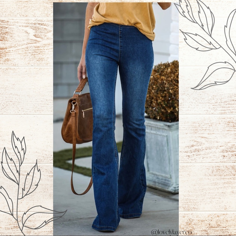 Wide Leg Pull On Bell Bottoms Small NWT